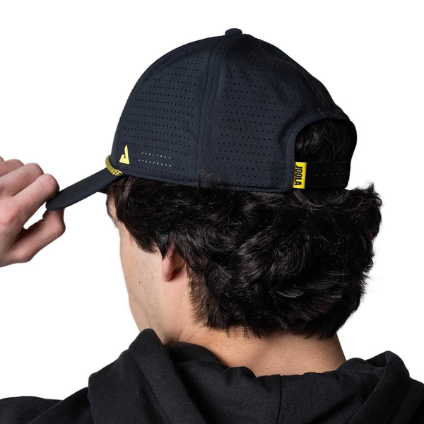 JOOLA Perforated Rope Cap Black - Side on Model