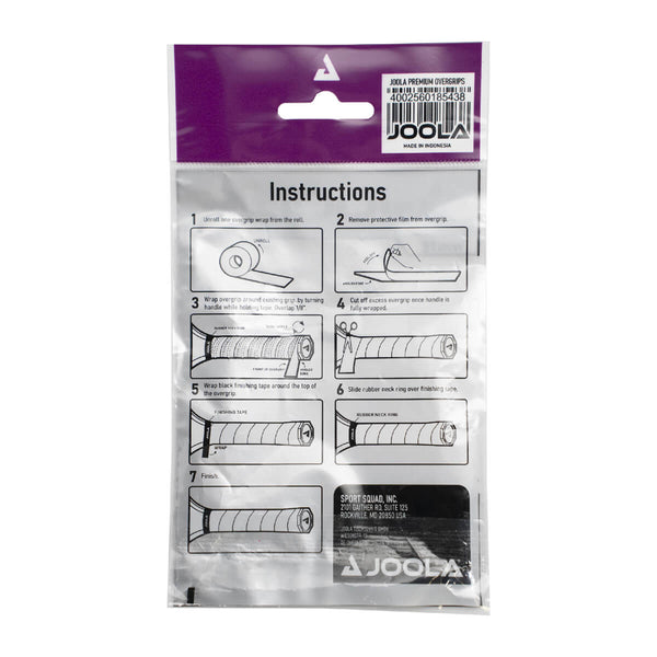 JOOLA Premium Paddle Overgrip Set Instructions