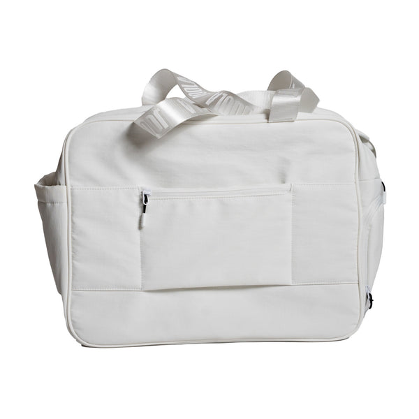 Overnighter Puff Bag - White - Back