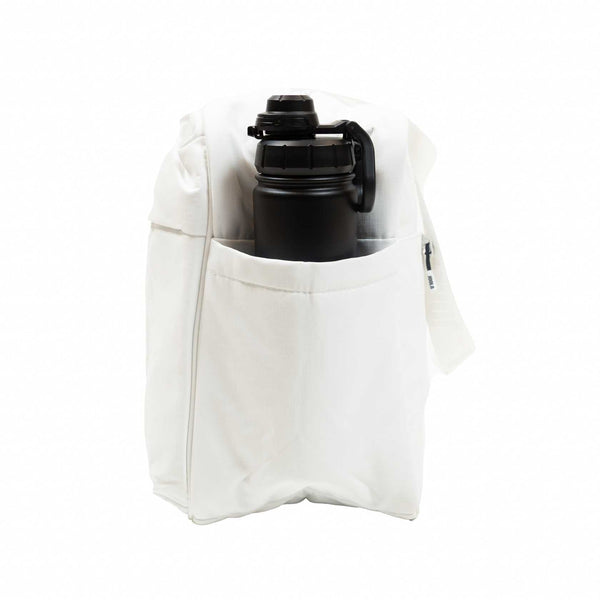 Overnighter Puff Bag - White - Side Pocket