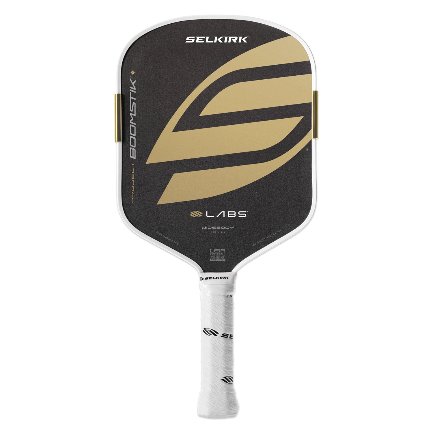 Front view of Regal color Selkirk Labs widebody Boomstik paddle